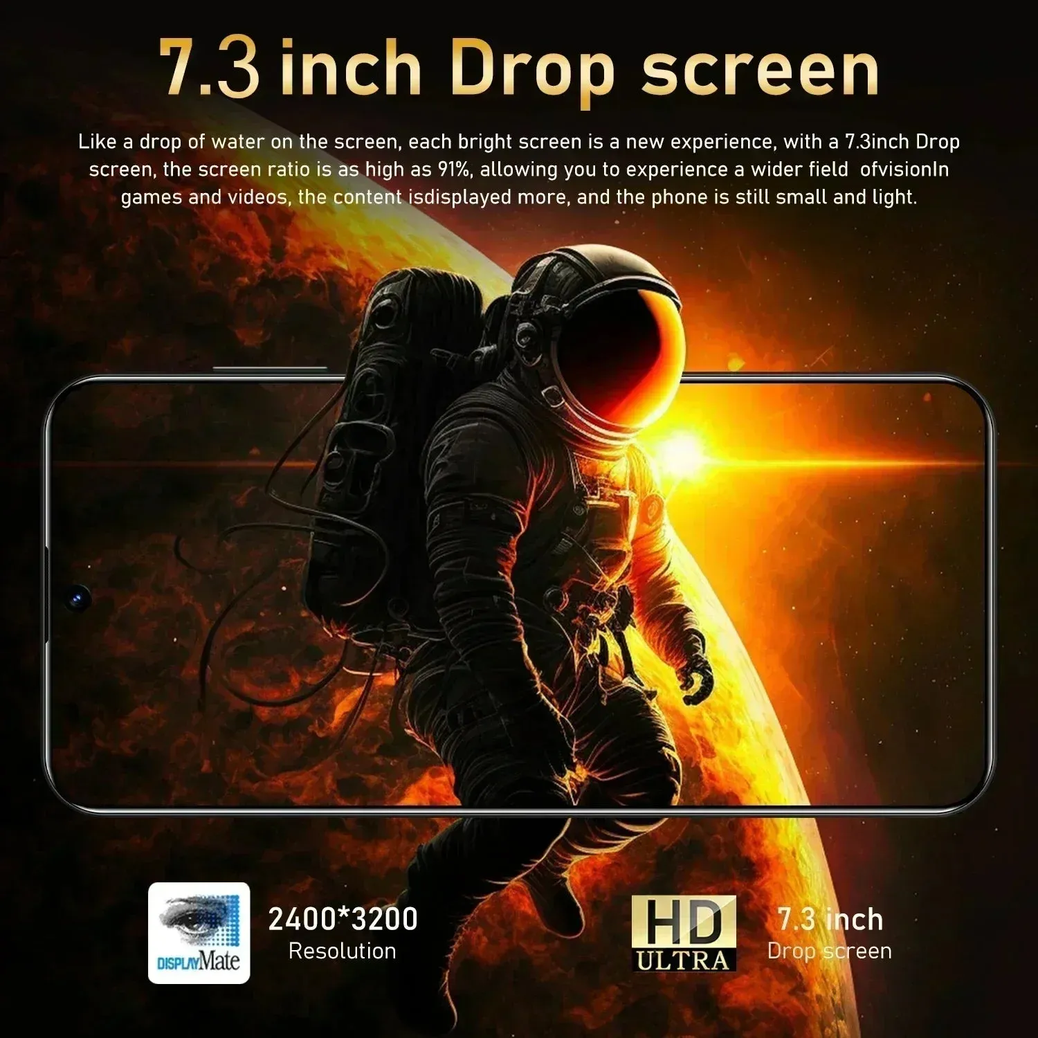 1-Original X8 Pro Smartphone 7.3inch Global Version 16G 1TB Snapdragon 8 gen3 Android14 50 108MP 4G/5G Cellphone Mobile Phone NFC