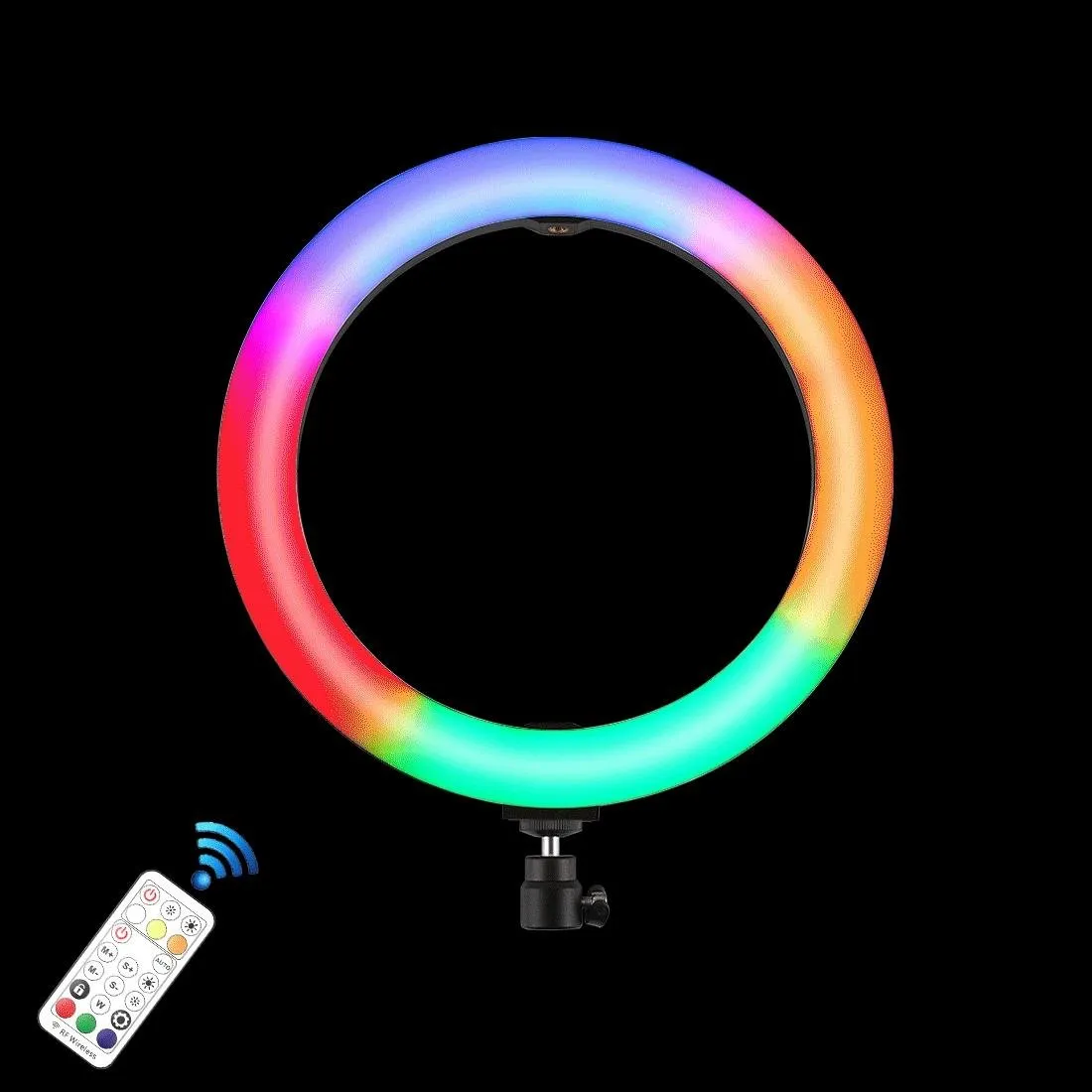 10.2" Curved LED Ring Light with Dual-Colour Temperature | Remote & Tripod