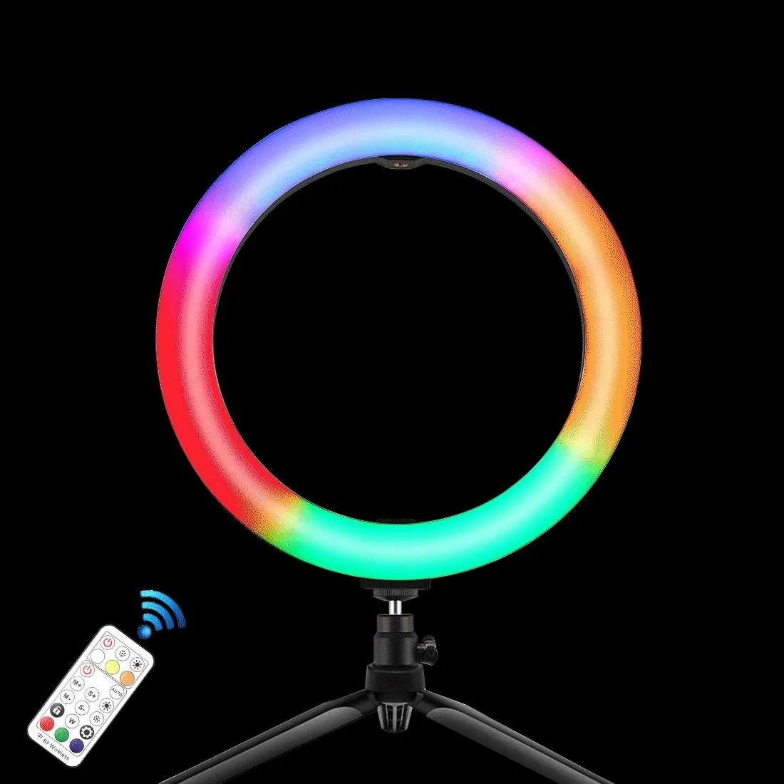 10.2" Marquee LED Beauty Light with Tripod & Remote | Dual-Colour Ring Light for Vlogging & Photography