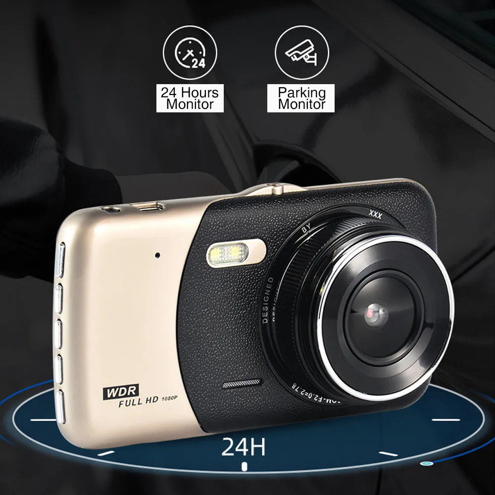 1080P Car Dash Camera | Dual Front and Rear Video DVR Recorder | Night Vision Kit