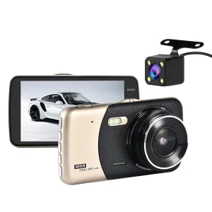 1080P Car Dash Camera | Dual Front and Rear Video DVR Recorder | Night Vision Kit