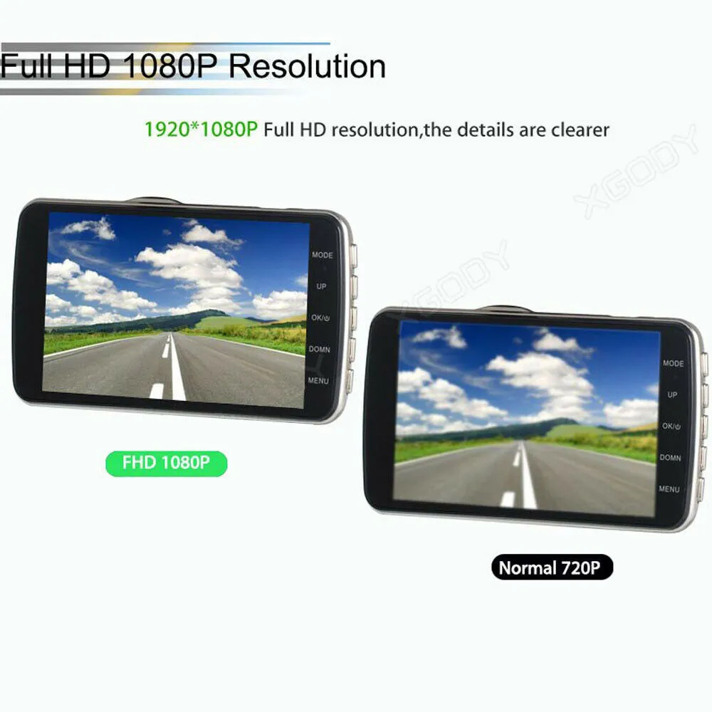 1080P Car Dash Camera | Dual Front and Rear Video DVR Recorder | Night Vision Kit