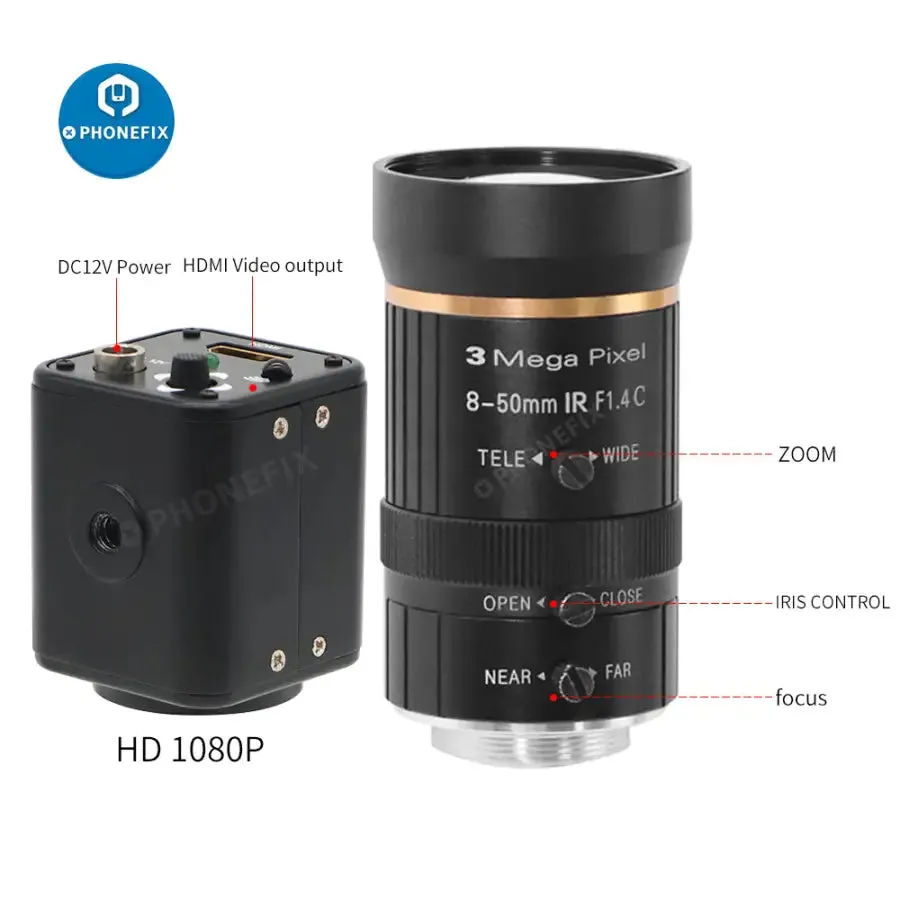1080p Live Stream Camera 8-50mm Lens Webcam for Live Broadcast