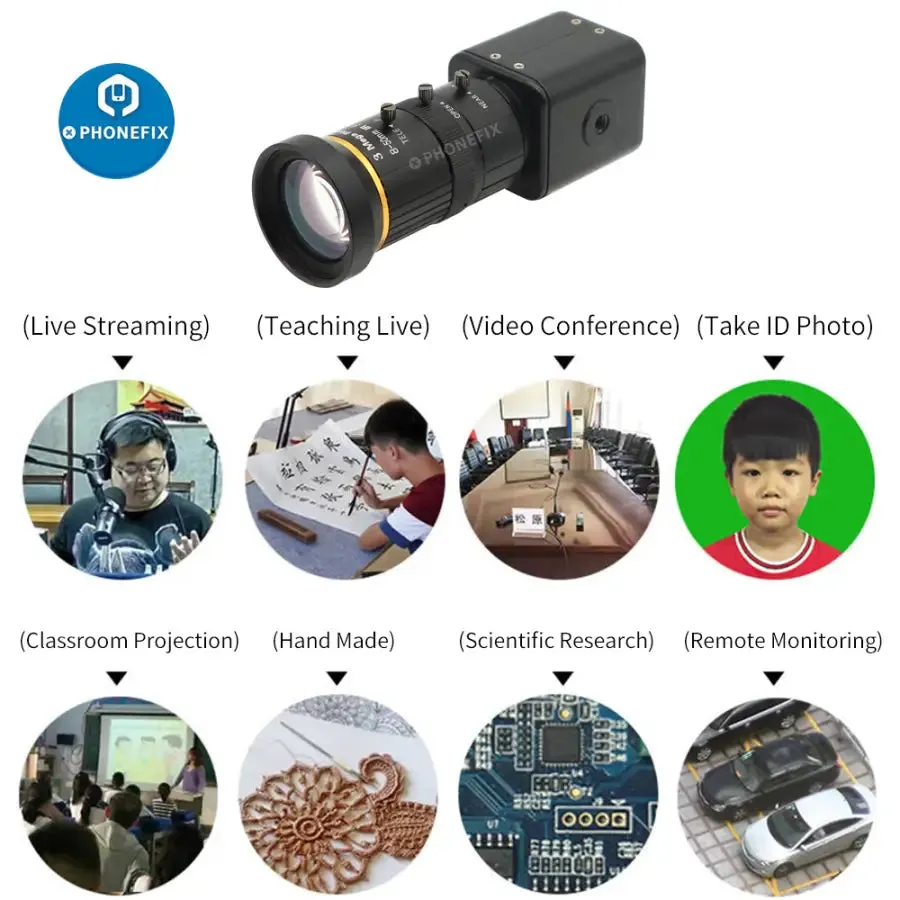 1080p Live Stream Camera 8-50mm Lens Webcam for Live Broadcast