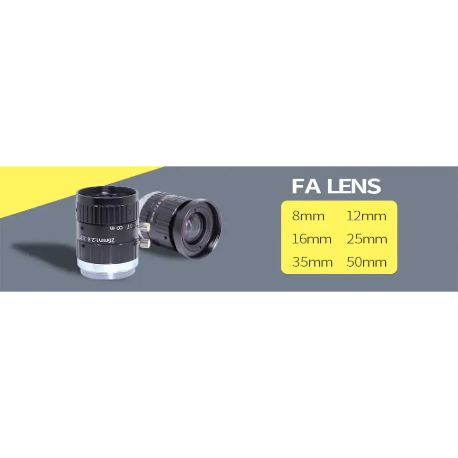 10MP 8mm-50mm Manual C-mount F2.8-16 2/3" FA Prime Lens