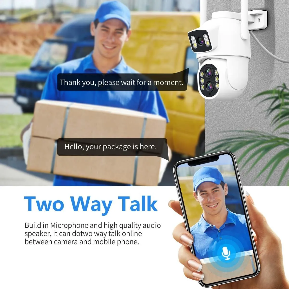 10X Optical Zoom Wifi Camera | Motion Detection