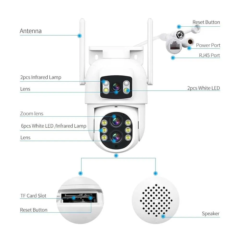 10X Optical Zoom Wifi Camera | Motion Detection