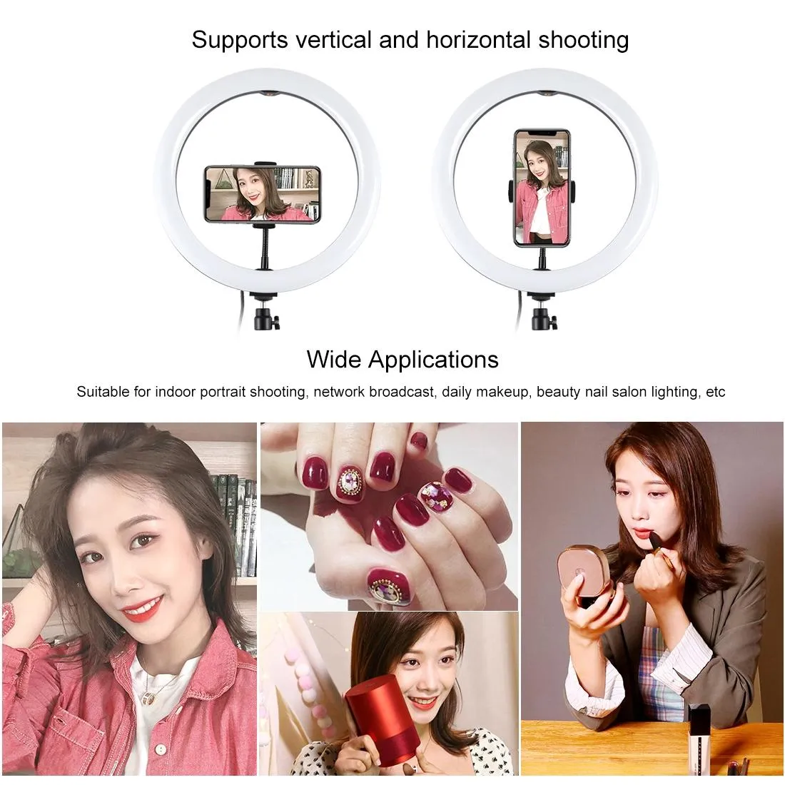 11.8" RGBW LED Ring Light Kit with Mount & Remote
