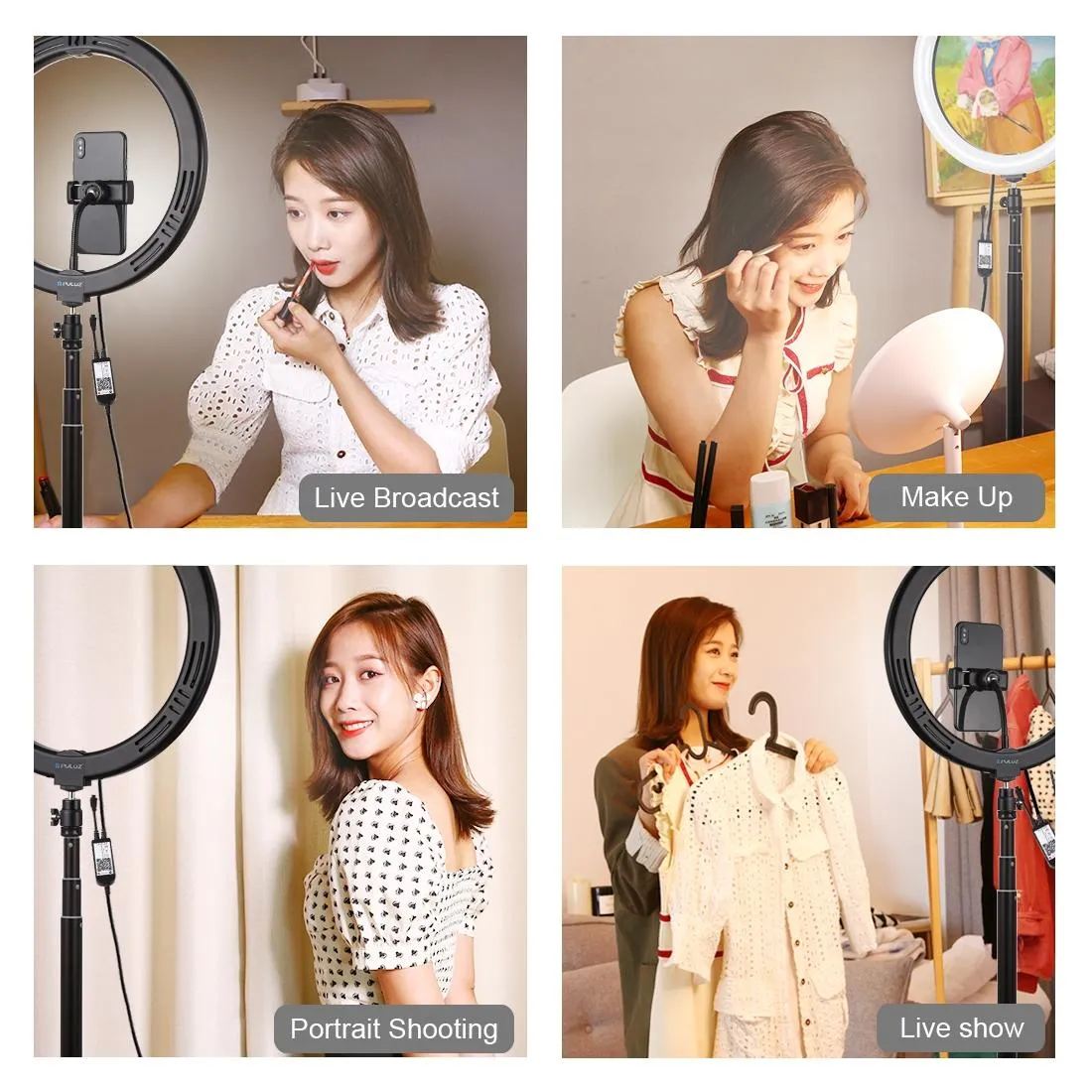 11.8" RGBW LED Ring Light Kit with Mount & Remote