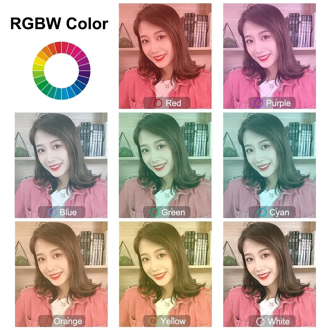 11.8" RGBW LED Ring Light Kit with Mount | Dual Phone Brackets | Remote Control
