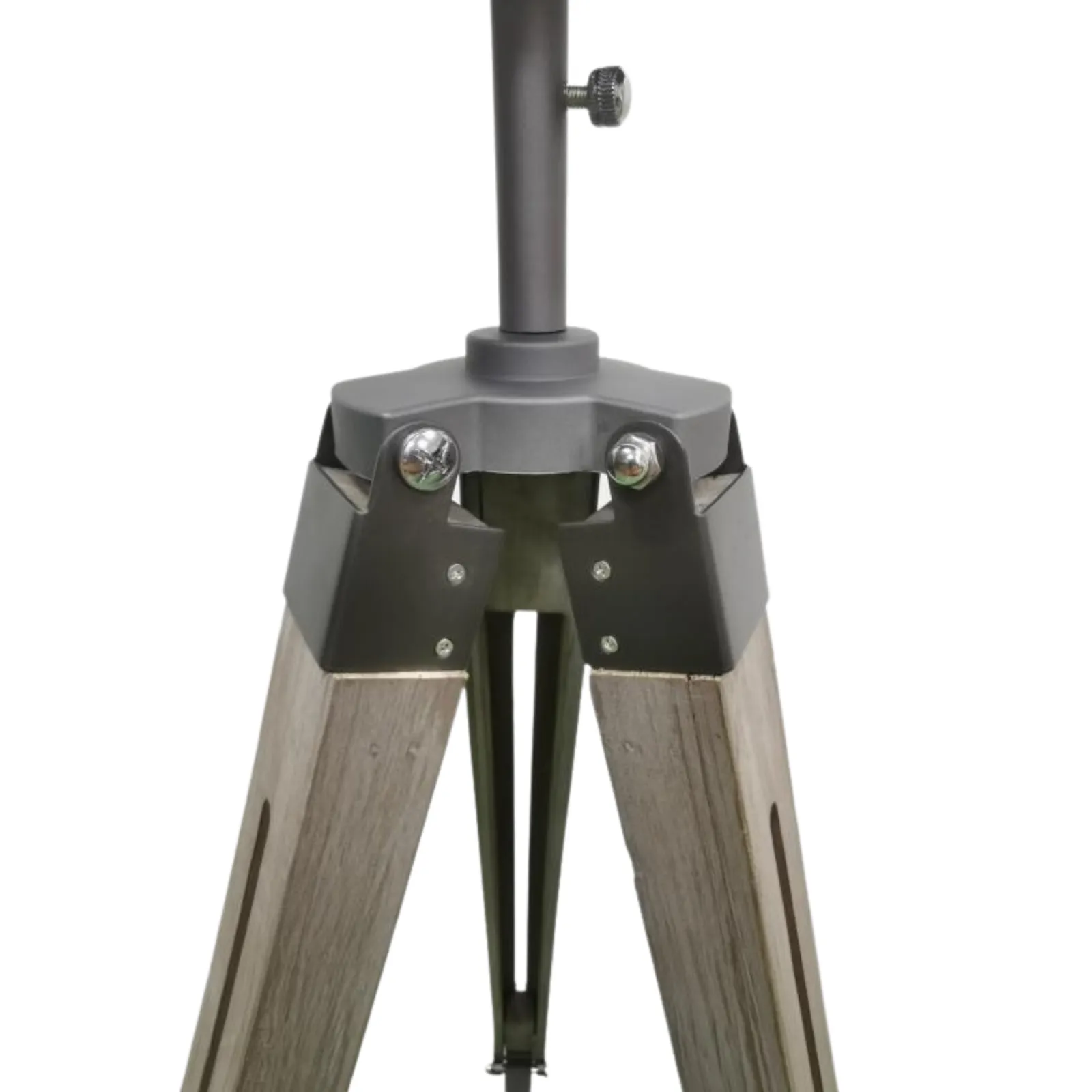 139cm Nautical Tripod Floor Lamp | Steel Grey Searchlight Spotlight | Modern Design