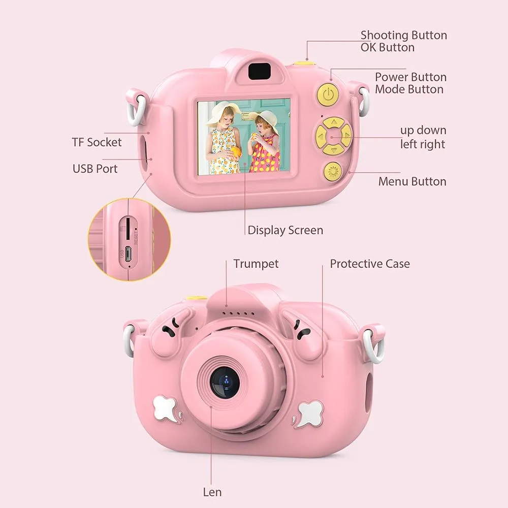 2.0-Inch 4X Zoom HD Digital Camera | For Kids | Blue | Blue   32GB