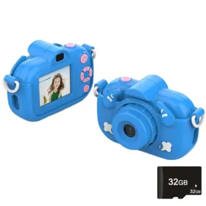 2.0-Inch 4X Zoom HD Digital Camera | For Kids | Blue | Blue   32GB