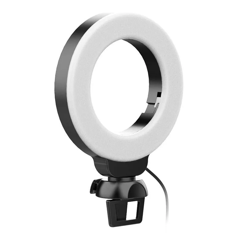 48LEDs Laptop Camera Beauty Ring Light | Clip Set | 4-Inch | Clip With Tripod