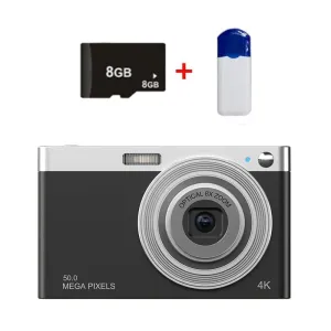 4K Digital Camera | 8x Optical Zoom | Telescopic Lens | Card Reader & 8G | Black Edition
