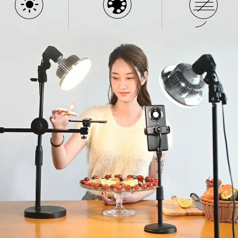 500W Mushroom Lamp & Stand for Mobile Phone Photography