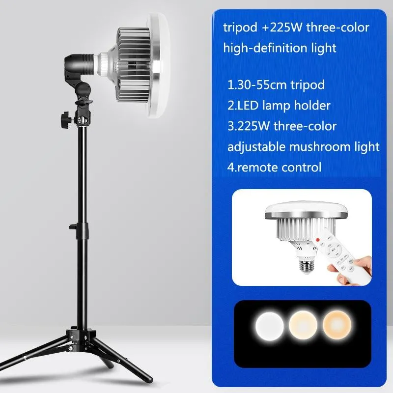 500W Mushroom Lamp & Tripod for Mobile Phone Photography