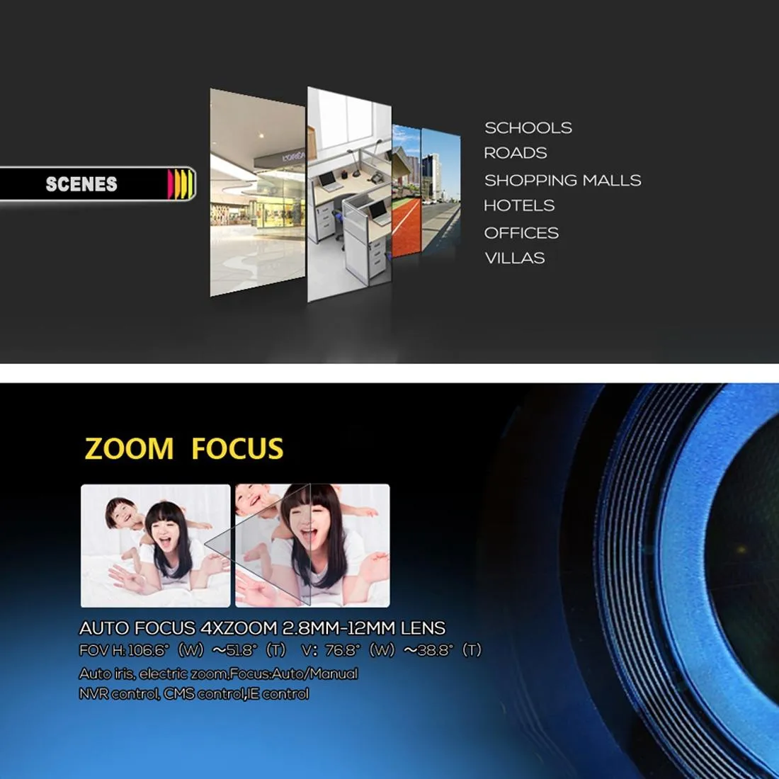 5MP IP Dome Camera | Auto Focus | 4X Zoom | White