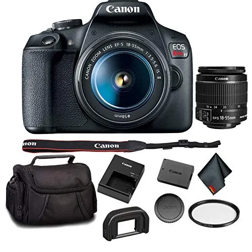 Canon EOS Rebel T7 DSLR Camera with Canon 18-55mm Lens Bundle with UV Filter   Carrying Case and More