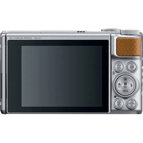 Canon PowerShot SX740 Digital Camera (Silver) with LED Light, Memory Card Bundle