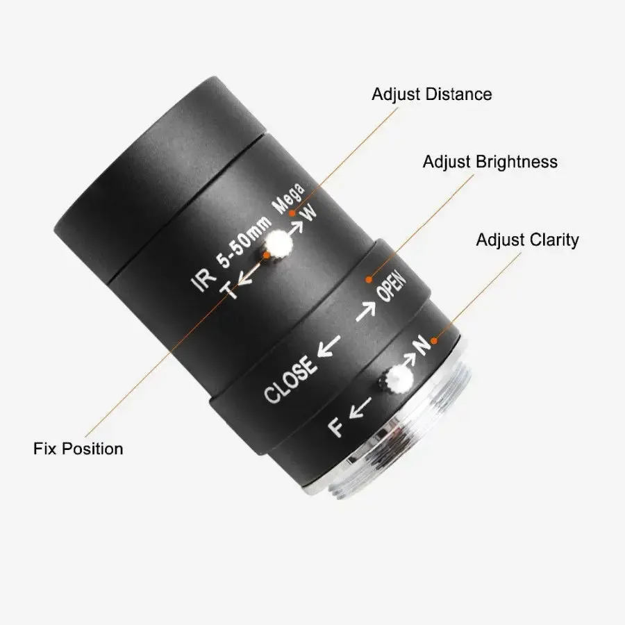 CS Mount Fixed Focus len CCTV Manual Zoom USB Cameras Lens