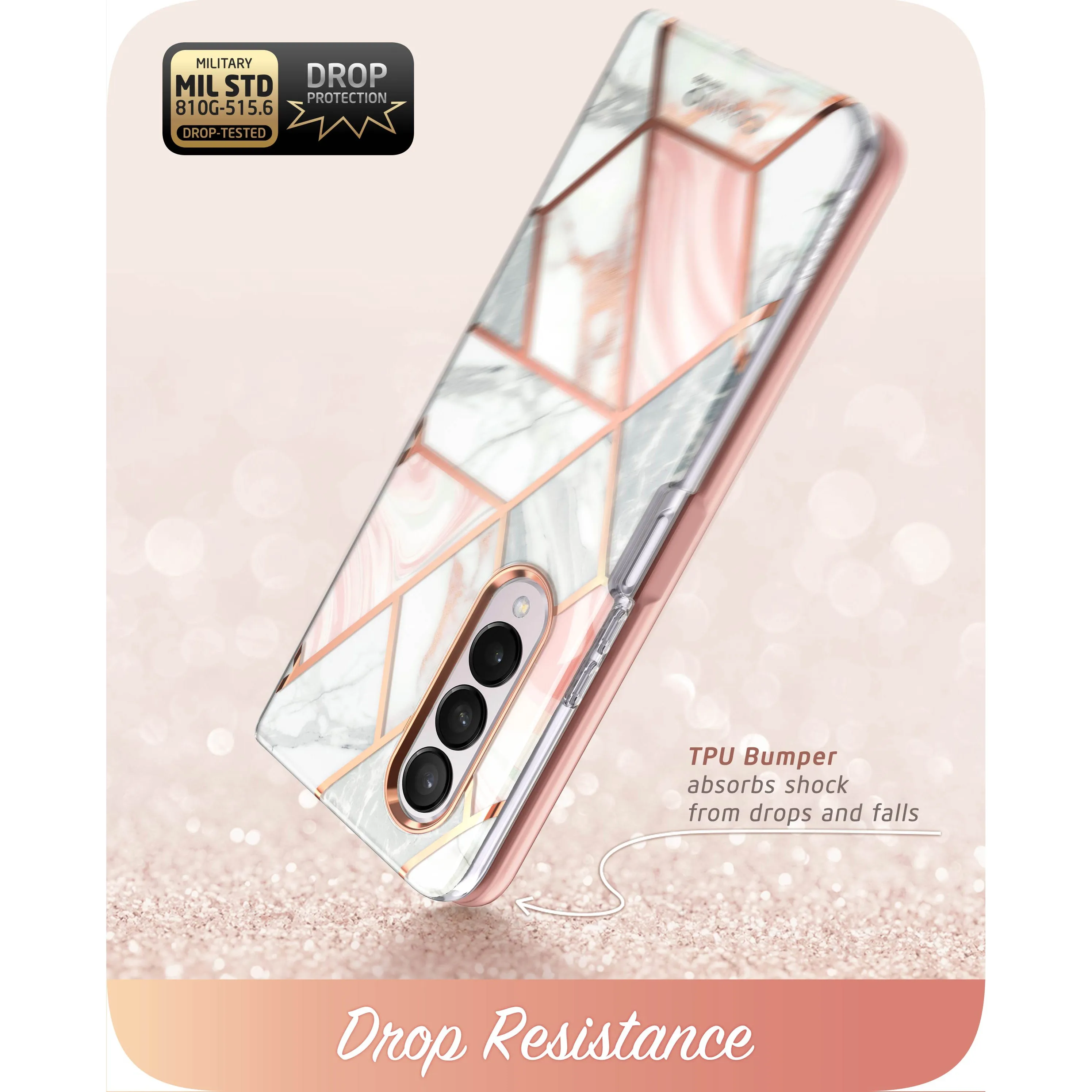 Galaxy Z Fold3 Cosmo - Marble Pink