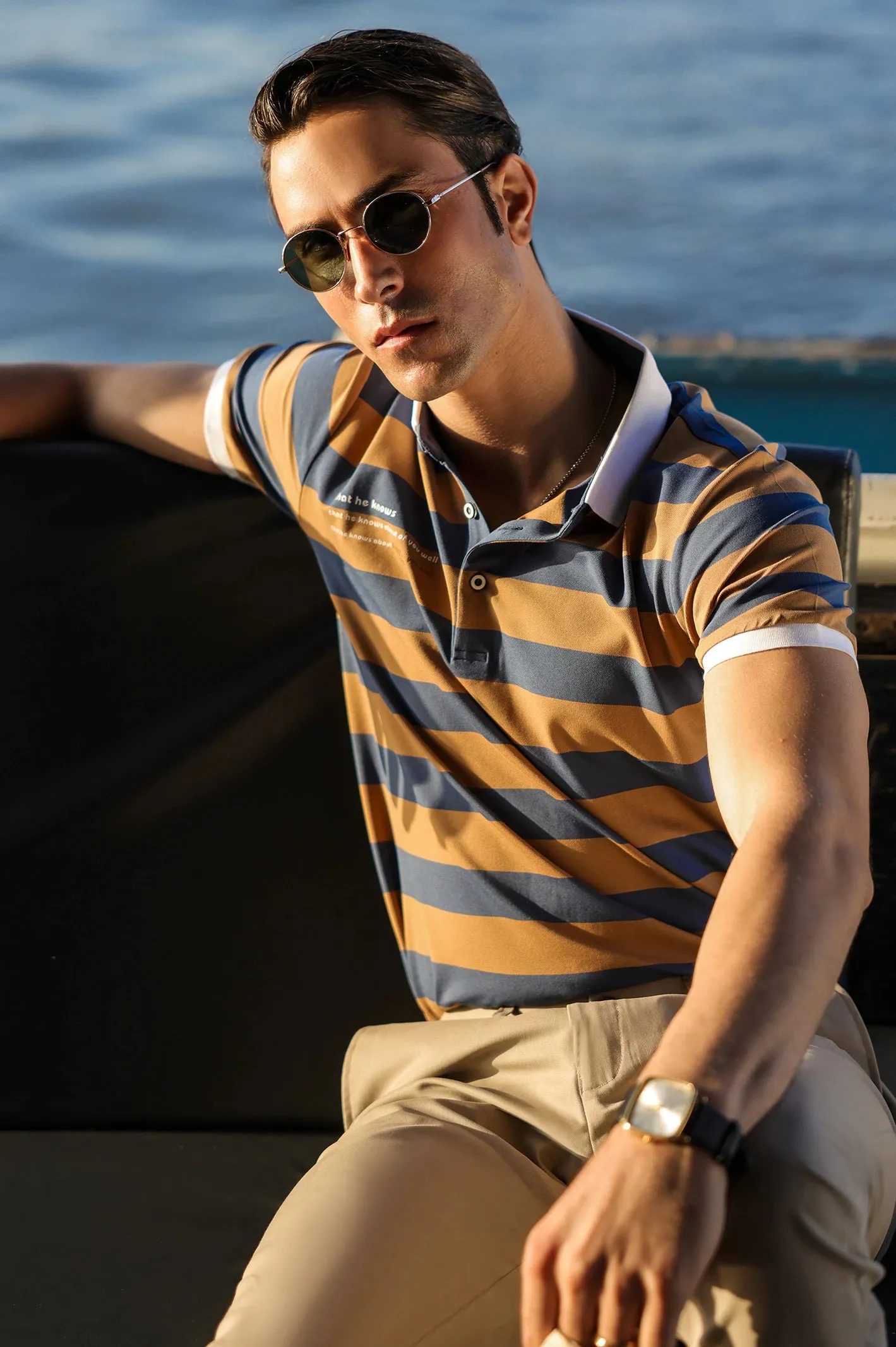 Mustard Yarn Dyed Polo