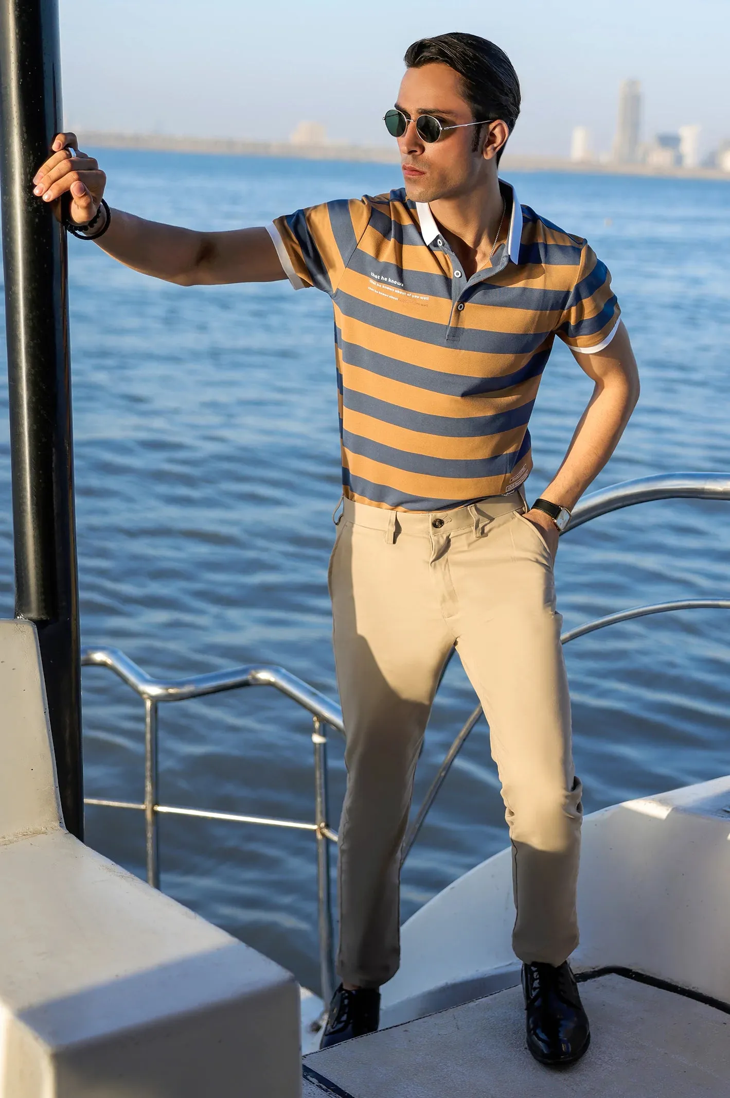 Mustard Yarn Dyed Polo