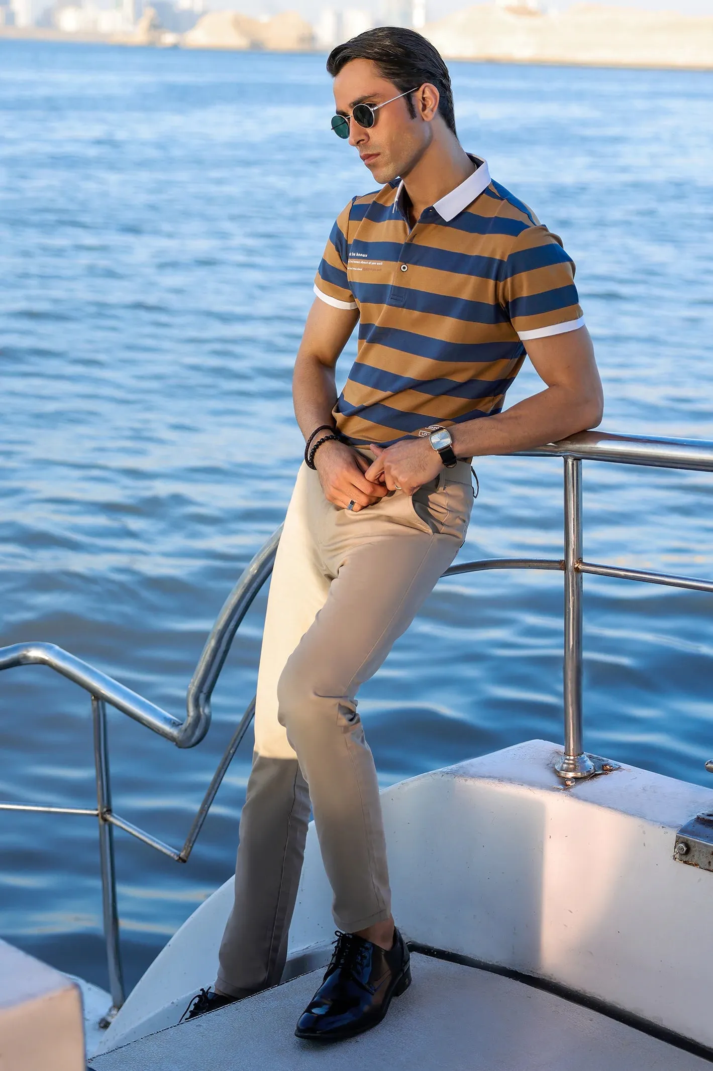Mustard Yarn Dyed Polo